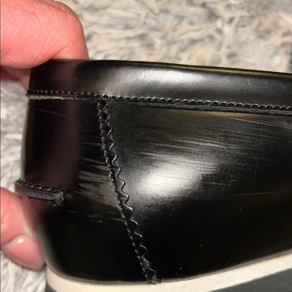 GUCCI Black and Red Loafers Slip-Ons - Picture 9 of 14